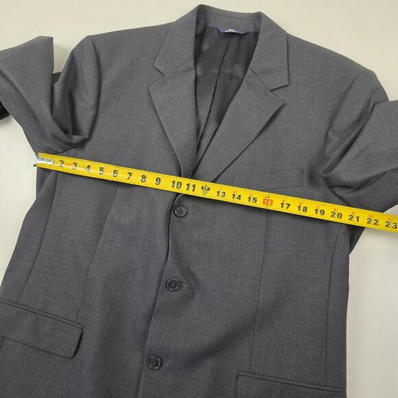 Brooks Brothers Blazer Mens 44 LG Gray 346 Wool Sports Coat Two Button Stretch - Picture 4 of 12